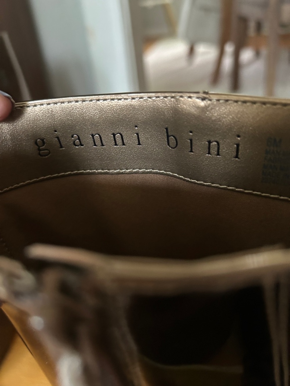 Gianni Bini metallic mirror bronze cone heel boots size 6 - Picture 5 of 8